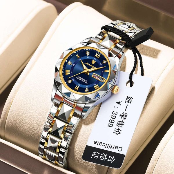 Swiss brand new women's waterproof dual calendar luminous quartz watch live broadcast, 306 silver shell white faced steel strip
Swiss brand new women's waterproof dual calendar luminous quartz watch live broadcast, 306 silver shell white faced steel strip