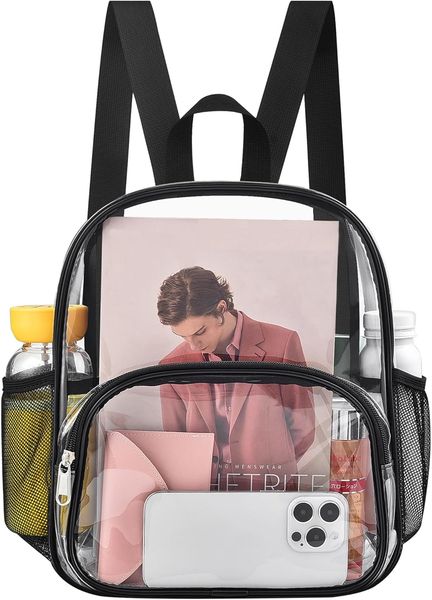 Clear Backpack for Stadium Events Clear Backpack 12x12x6 with Front Pocket for Concert Sport Fashion Women Backpack Events Work Travel, Black
Clear Backpack for Stadium Events Clear Backpack 12x12x6 with Front Pocket for Concert Sport Fashion Women Backpack Events Work Travel, Black