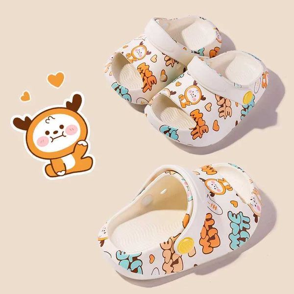 Childrens Slippers 2023 Summer Boys Girls Baby Slipper Indoor Lovely Soft Bottom Bathroom Kids Garden Shoes Sandals Z250510