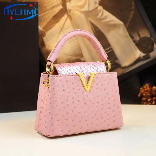 2025 new designer fashionable leather women's handbag V-shaped small shoulder crossbody bag Niche ostrich print portable crossbody bag, Silver
2025 new designer fashionable leather women's handbag V-shaped small shoulder crossbody bag Niche ostrich print portable crossbody bag, Silver