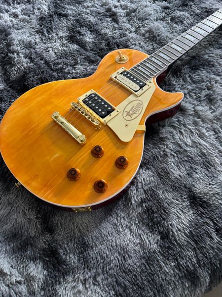 Gradient Yellow LP-Style Guitar - Dual Humbuckers & Gold Hardware | Cream Pickguard Contrast
Gradient Yellow LP-Style Guitar - Dual Humbuckers & Gold Hardware | Cream Pickguard Contrast