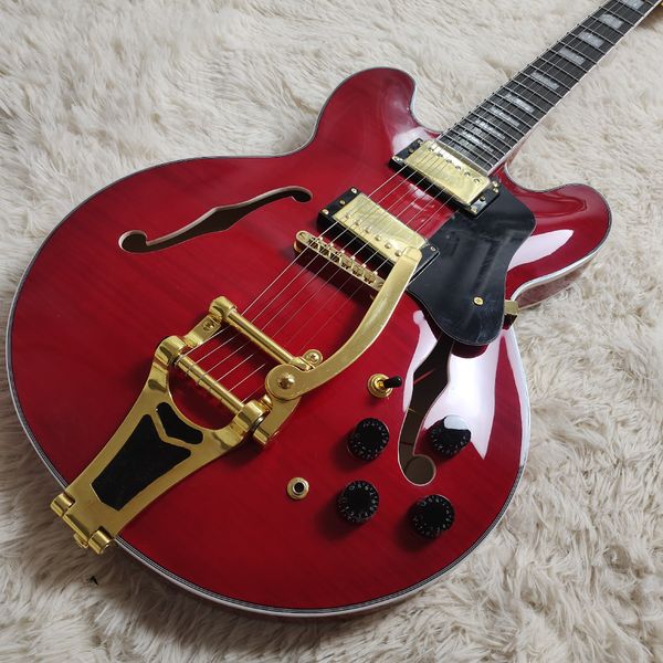 Crimson Semi-Hollow Guitar - F-Hole Resonance & Gold Tremolo | Jazz/Blues Pro
Crimson Semi-Hollow Guitar - F-Hole Resonance & Gold Tremolo | Jazz/Blues Pro