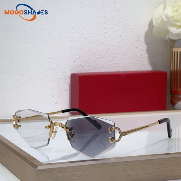 one piece fashion frameless cheetah designer sunglasses for women Driving adumbral hexagonal diamond cut classic eyeglasses gafas de sol for women with box 0582S
one piece fashion frameless cheetah designer sunglasses for women Driving adumbral hexagonal diamond cut classic eyeglasses gafas de sol for women with box 0582S