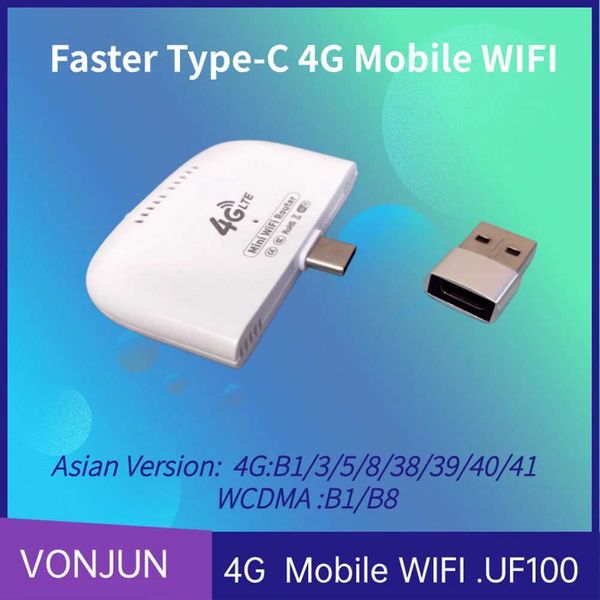 4G LTE Mini WiFi Router with USB Adapter Wireless Type-C Mobile Router Hotspot 4G LTE WiFi Modem Router for RV Travel Camping X250516