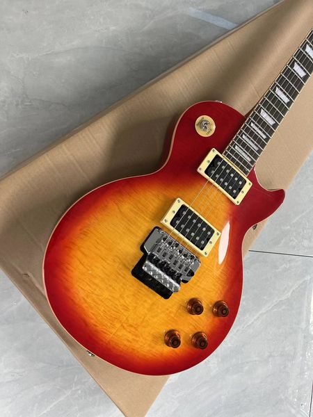 Sunburst Flame Electric Guitar - Floating Tremolo, Dual Humbuckers & Ebony Fretboard
Sunburst Flame Electric Guitar - Floating Tremolo, Dual Humbuckers & Ebony Fretboard