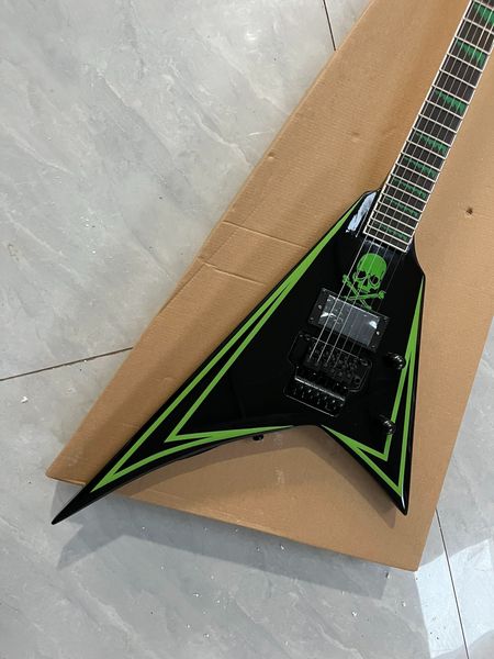 Neon Skull V Guitar - Glow Green Geometry, Locking Tremolo & High-Output Fury
Neon Skull V Guitar - Glow Green Geometry, Locking Tremolo & High-Output Fury