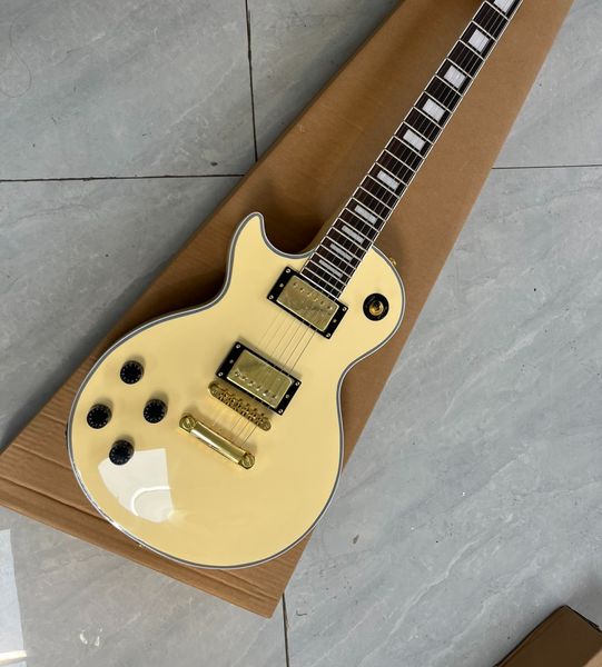 Vintage Cream Elegance Guitar - Gold Humbuckers, Rosewood Fretboard & Pro Sustain
Vintage Cream Elegance Guitar - Gold Humbuckers, Rosewood Fretboard & Pro Sustain