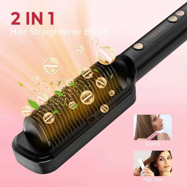 Straightener Comb Straightening Brush for Women Easy to Use Hair Care Tool