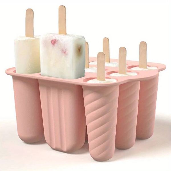 DHgate Popsicles Reusable Easy-Release Silicone Homemade Maker Ice Pop Mold Trays with 50 Popsicle Sticks Summer Gifts sold by DHgate
