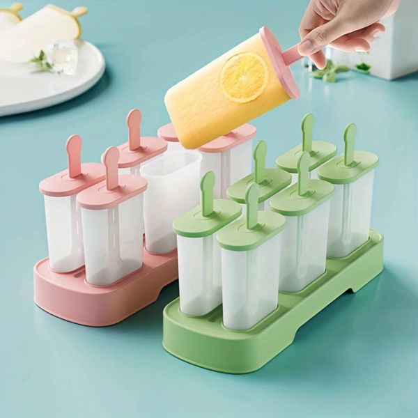 DHgate 6-Hole DIY Cream Maker Molds - Create Delicious Homemade Popsicles, Sorbet, and Ice Cubes with Phthalate-Free Polypropylene Convenient sold by DHgate