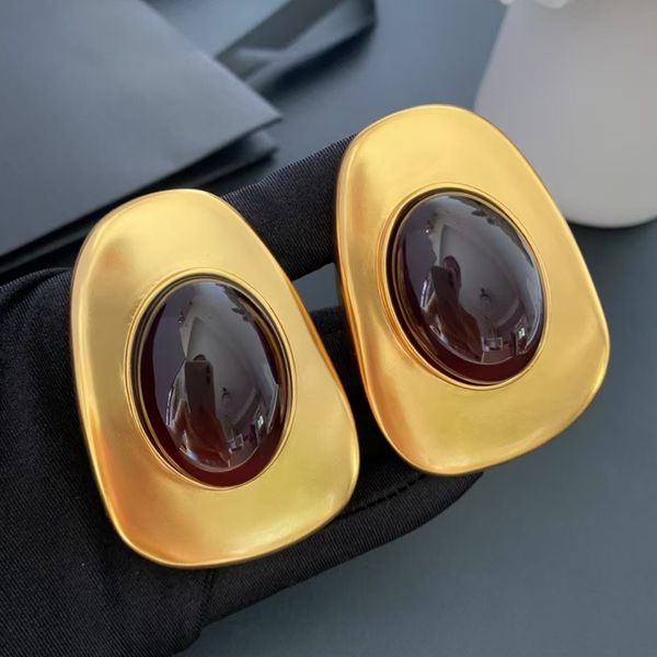 2025 Luxury Charms Women Earrings Yellow Gold Plated Irrgular Shaped Vintage Earrings for Girls Women for Party Wedding Nice Gift
