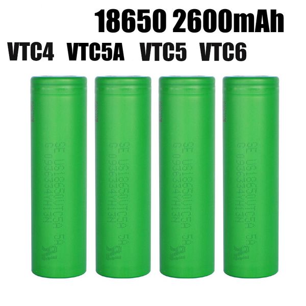 Hight Quality VTC4 VTC5 VTC5A VTC6 INR18650 Battery 3000mAh 2600mAh 2100mAh INR US 18650 C4 C5 C6 C5A Lithium 30A Rechargeable Li-ion Batteries Cell For Sony US18650