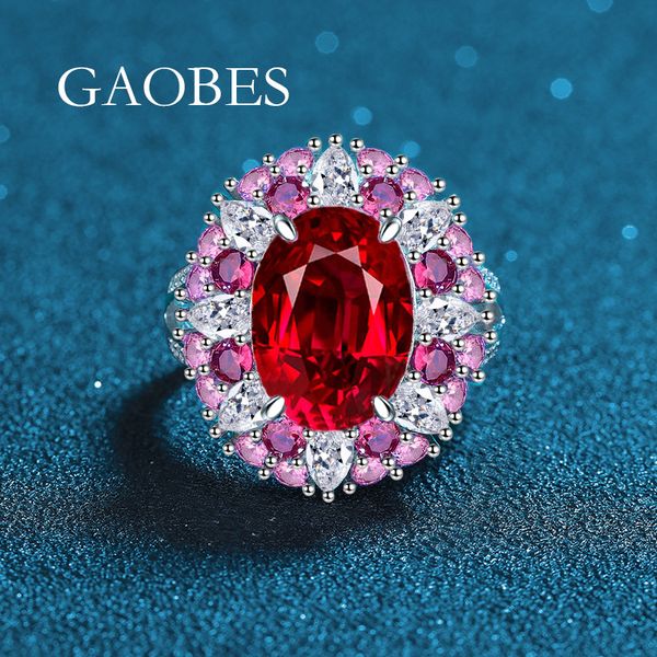 S925 Sterling Silver Open Band Ring, Padma Red Gemstone Surrounded by Pink Diamonds, High Carbon Diamond Fashion Ring, Luxury Wedding Ring for Women
S925 Sterling Silver Open Band Ring, Padma Red Gemstone Surrounded by Pink Diamonds, High Carbon Diamond Fashion Ring, Luxury Wedding Ring for Women
