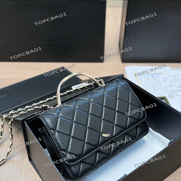 Women Designer Lovely Flap Bag with Diamonds Handle Twist Design Metal Buckle Leather Matelasse Chain Card Holders Multi Pochettes Clutch Bags Sacoche Handbag 19cm, Dark red 
Women Designer Lovely Flap Bag with Diamonds Handle Twist Design Metal Buckle Leather Matelasse Chain Card Holders Multi Pochettes Clutch Bags Sacoche Handbag 19cm, Dark red