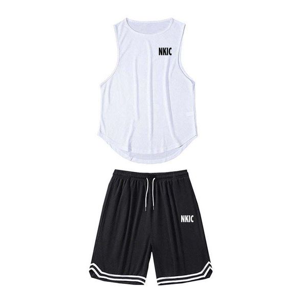 2 Pcs Men' Mesh Breathable Quick-drying Sports Suit Loose Plus Size Running Fitness Basketball Casual Brand Short-sleeved Shorts Plus Size -3XL, White 1
2 Pcs Men' Mesh Breathable Quick-drying Sports Suit Loose Plus Size Running Fitness Basketball Casual Brand Short-sleeved Shorts Plus Size -3XL, White 1