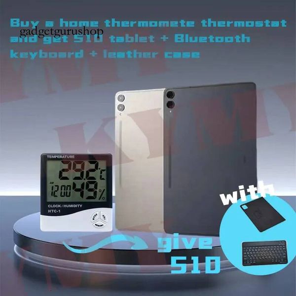 2025 new HTC-1 large screen high-precision indoor electronic thermometer set, purchase and send S10 tablet