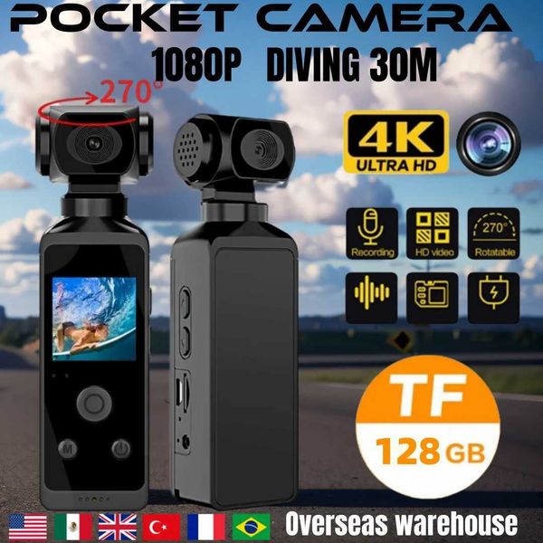 4K between HD Pocket Action Camera 270 Rotatable Vlog Wifi Mini Sports Cam Waterproof Case Bicycle Travel Driver Recorder Y250523
4K between HD Pocket Action Camera 270 Rotatable Vlog Wifi Mini Sports Cam Waterproof Case Bicycle Travel Driver Recorder Y250523