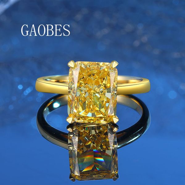Princess Cut Yellow Diamond Ring with High Carbon Diamond, Ice-Flower Cut, S925 Sterling Silver, Fashion Engagement Ring
Princess Cut Yellow Diamond Ring with High Carbon Diamond, Ice-Flower Cut, S925 Sterling Silver, Fashion Engagement Ring