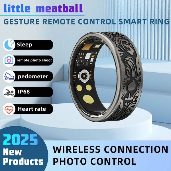 little meatball2025New Smart Ring Men's Women's Heart Rate Oximetry Monitor IP68, Multi-Sport Mode for Android and i0s