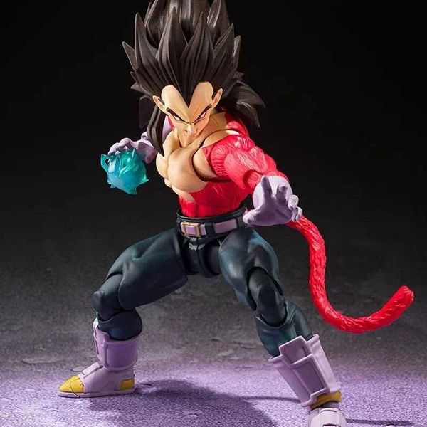 Shf GT Action Figure Saiyan 4 Vegeta Goku Figures PVC Collection Anime Super Saiyan God Son Goku Figurine Model Toys R250527