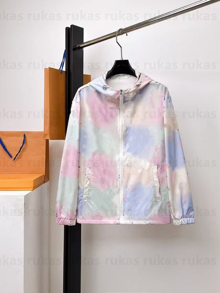 Clothing Jackets Mens Coat Summer Designer Women Hooded Zipper Colorful Sun Protection Size M-3xl
