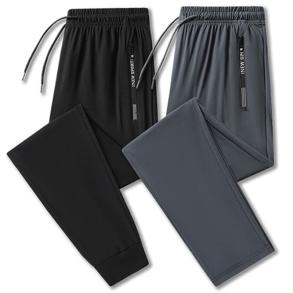 Summer Casual Pants Men Running Jogging Gym Fitness Quick Dry Trousers Men Outdoor Sports Pants Men Women Sweatpants Black 3XL