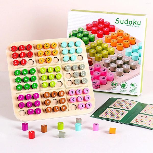 Paintings Sudoku Chess Logic Training Board Children Intelligence Reasoning Toys Gifts Wooden Logical Thinking Game