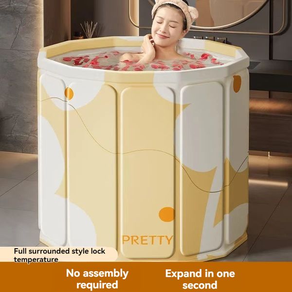 Durable Folding Family Tub - Ideal For Adults And Children's Relaxing Baths, Yellow-white
Durable Folding Family Tub - Ideal For Adults And Children's Relaxing Baths, Yellow-white