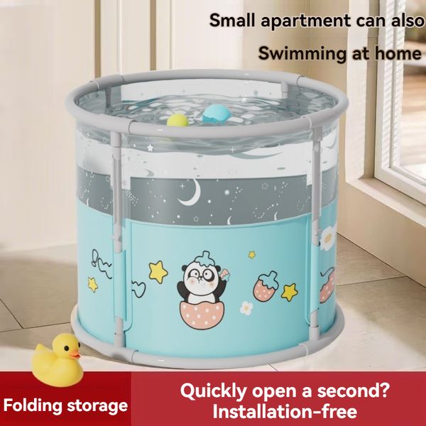 Children's bath bucket Easy to watch Baby swimming pool No need to install Foldable bathtub transparent, Blue
Children's bath bucket Easy to watch Baby swimming pool No need to install Foldable bathtub transparent, Blue