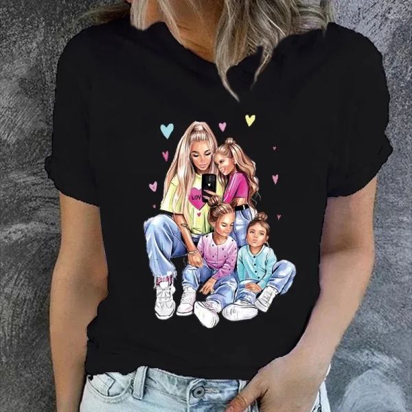 Women's T Shirts Women Cartoon Momlife Mom Mother Three Girls Print Lady T-Shirt Top Shirt Ladies Womens Graphic Female Tee, S27519-white
Women's T Shirts Women Cartoon Momlife Mom Mother Three Girls Print Lady T-Shirt Top Shirt Ladies Womens Graphic Female Tee, S27519-white
