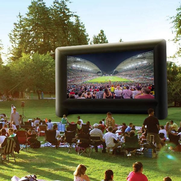 10mWx8mH (33x26ft) outdoor giant inflatable movie screen Projector TV film Screens for big event party theatre