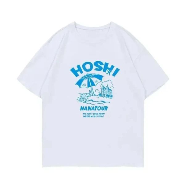 Summer Simple White Letter Print Short Sleeve Kpop Nanatour Femme T-Shirt .Coups Jeonghan The8 Y2k Women' Cotton Top Oversized, Aqua
Summer Simple White Letter Print Short Sleeve Kpop Nanatour Femme T-Shirt .Coups Jeonghan The8 Y2k Women' Cotton Top Oversized, Aqua
