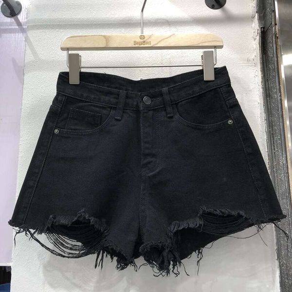Shorts Women Denim Shorts Spring Summer High Waist Denim Shorts For Women Students New Ripped Versatile Frayed Slimming Style Wide Leg Hot Pants Trendy Jean Shorts