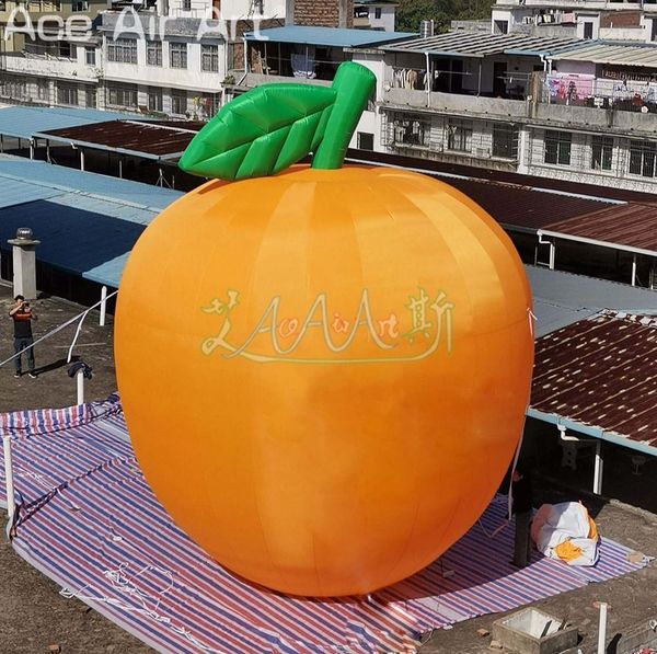 10m height (33ft) Giant Advertising Pop Up Fruit Model Inflatable Orange Mockup for Promotion or Event Decoration