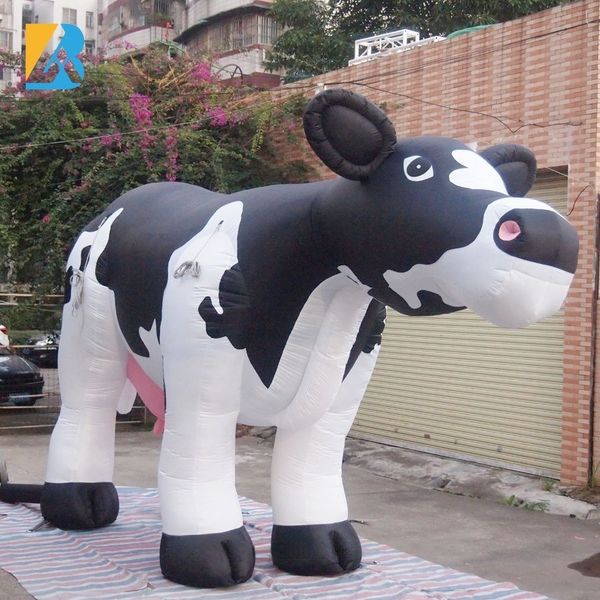 6m height (20ft) Giant Inflatable Farm Animals Large Blow up Dairy Cow for Prom Party Decorations