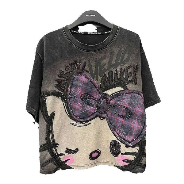 Plus Size Women's Clothing 1.0-150kg Spring Summer Kitty Cat Sequin Print Short Sleeve T-Shirt Loose Fit Versatile Top, Black and gray
Plus Size Women's Clothing 1.0-150kg Spring Summer Kitty Cat Sequin Print Short Sleeve T-Shirt Loose Fit Versatile Top, Black and gray