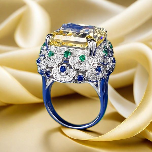 14*16 Radien Ice Flower cut Princess Ring S925 sterling Silver Deluxe inlay 15CT Crystal Yellow High-Carbon Diamond noble royal exclusive classic fashionable ring
14*16 Radien Ice Flower cut Princess Ring S925 sterling Silver Deluxe inlay 15CT Crystal Yellow High-Carbon Diamond noble royal exclusive classic fashionable ring