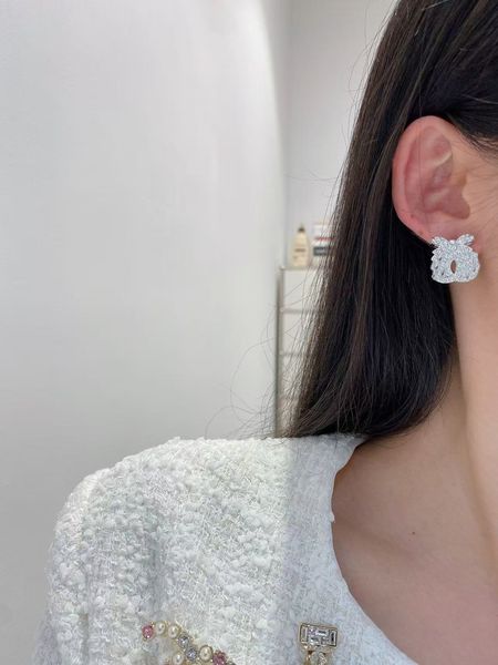 18K Gold Plated Designers Brand Earrings Designer Ear Stud Women Crystal Pearl Geometric Earring for Wedding Party Jewerlry Accessories