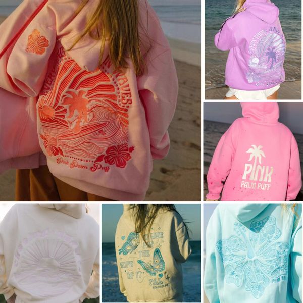 Pink Palms Hoodie D…