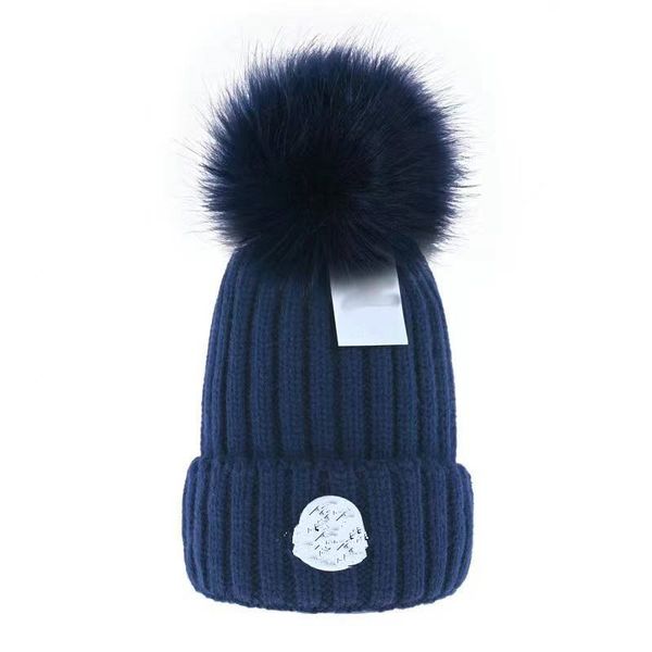 High quality M brand Designer beanie children Knit Beanie Warm Winter Hats Bobble Hat Fashion classic beanie Boys and girls Classic Design outdoor casual warm hat 068