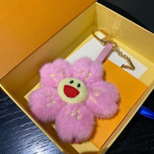 Luxury Plush Cherry Blossom Bag Hanging Decoration Pink Sunflower Trendy Brand Designer Bag Charm Keychain Fashion Womens Keychain Flower Pattern
Luxury Plush Cherry Blossom Bag Hanging Decoration Pink Sunflower Trendy Brand Designer Bag Charm Keychain Fashion Womens Keychain Flower Pattern