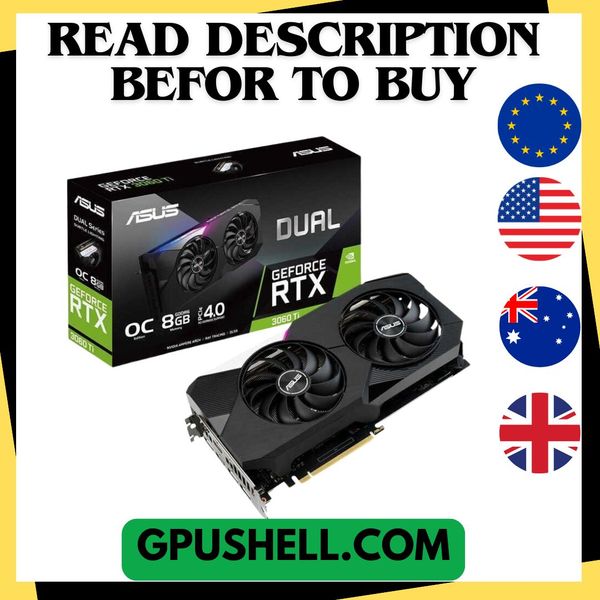 USED ASUS DUAL RTX 3060 TI O8G V2 Video Cards GPU Graphic Card RTX 3060TI 8GB MINI V2