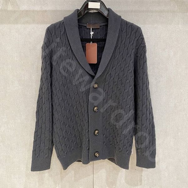 Luxury Designer Cardigans for Men Solid Colour Business Casual Sweater Coat in Autumn and Winter L1289