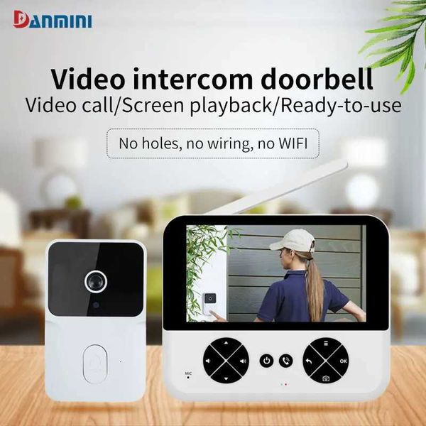 43 visual electronic doorbell 100-degree wide-angle ultra-long standby infrared night vision intelligent cat eye monitoring X251203