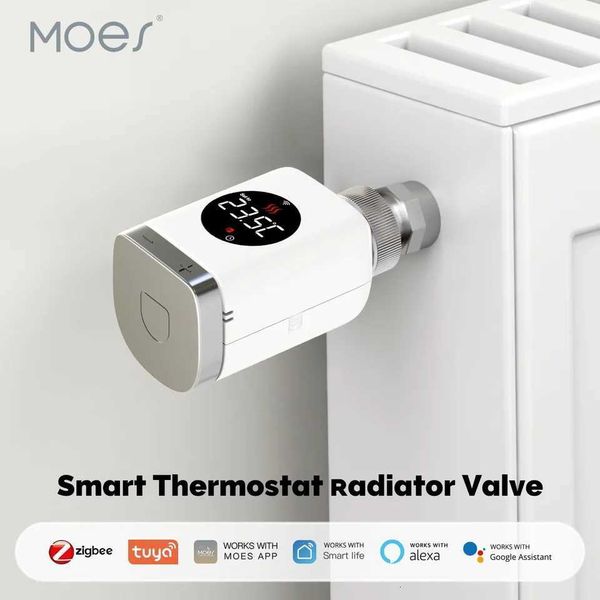 MOES Tuya Smart Wifi/ZigBee Thermostatic Radiator Valve TRV Programmable App Remote Temperature Controller with Alexa GoogleHome X251203