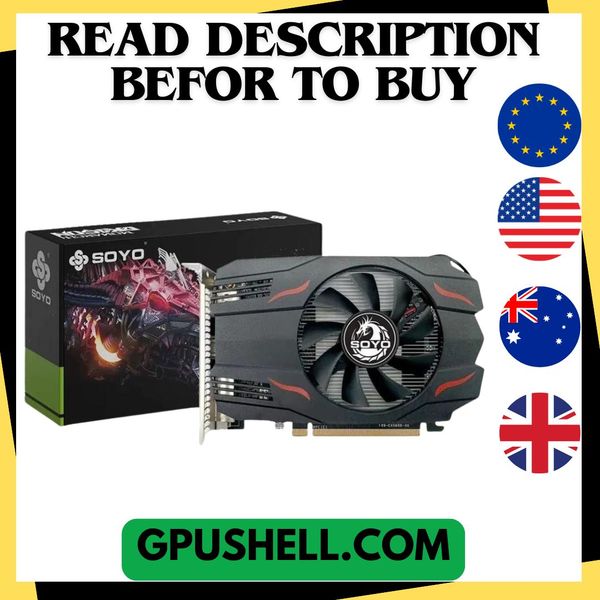 USED SOYO AMD Radeon RX550 4GB GPU GDDR5 14nm For Desktop PC Games Video RX560 Graphics Card 128bit RX 550 Computer Components
USED SOYO AMD Radeon RX550 4GB GPU GDDR5 14nm For Desktop PC Games Video RX560 Graphics Card 128bit RX 550 Computer Components