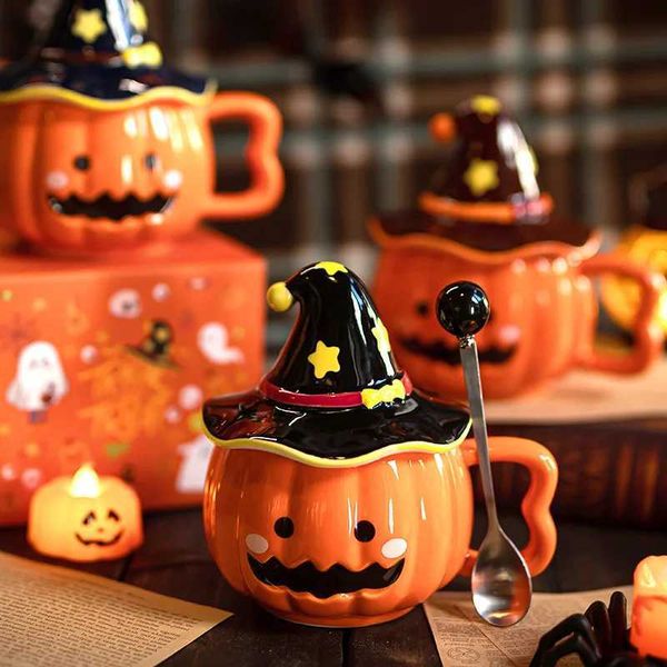 Cute Gift Cup Funny Pumpkin Magic Hat Mug Practical Souvenirs for Girlfriends Couple Ceramic Water Cup H251203