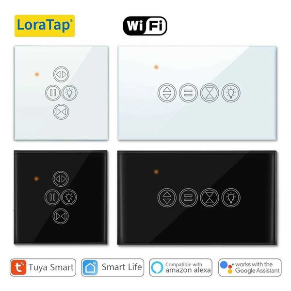 LoraTap Tuya Smart Life WiFi Roller Shutter Curtain Light Switch for Electric Motorized Blinds Work for Alexa Google Home Voice X251203