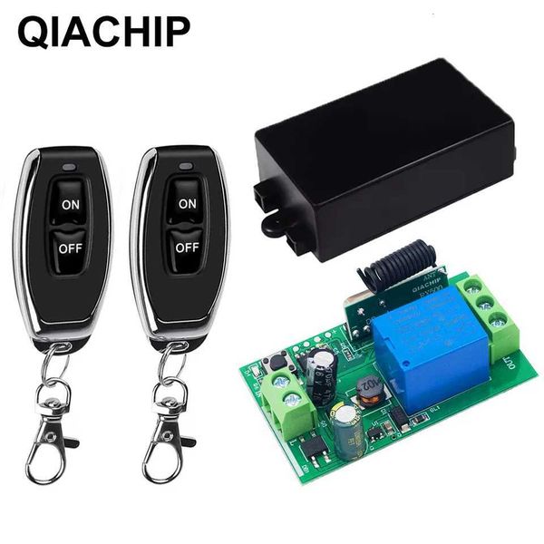 QIACHIP 433Mhz Wireless Remote Control Switch AC 110V 220V 1CH Relay Receiver RF Transmitter For Garage Door Lights Motor DIY X251203