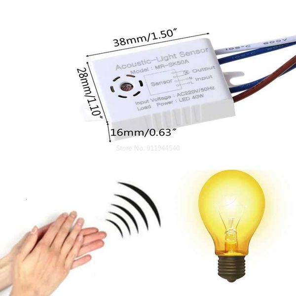220V Sound Sensor Light Control Home Improvement Smart Switches Module Detector Intelligent Auto On Off Light Switch Accessories X251203